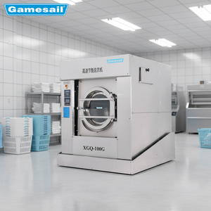 Lave-linge semi-automatique industriel en acier inoxydable pour hôtels et grandes entreprises, à gaz, 50 kg 100 kg, à <span class=keywords><strong>prix</strong></span> avantageux - Product Image 1
