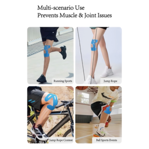 Parche para Alivio del Dolor de Rodilla, <span class=keywords><strong>Cinta</strong></span> de Kinesiología Elástica para Soporte de Rodilla, Soporte Muscular y Articular, Directo de Fábrica, OEM/ODM - Product Image 2