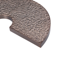 Manija de puerta semicircular de diseño personalizado de gama alta Acero inoxidable moderno con revestimiento de cobre para hoteles