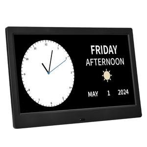 Cadre photo numérique 10 pouces 8 pouces, calendrier perpétuel, rappel de médicaments pour personnes âgées, réveil, calendrier électronique, ABS, utilisation avec prise secteur - Product Image 5