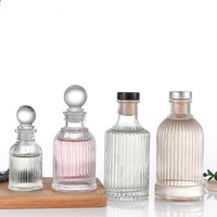 50ml 100ml 150ml 200ml bouteille de parfum de bureau à domicile bouteille vide ronde de parfum à roseaux diffuseur d'arôme bouteille en verre