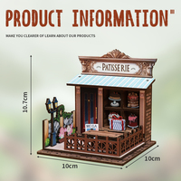 Kit de maison de poupée miniature en bois 3D à construire soi-même - Décoration d'étagère et modèles de maison de poupée créatifs