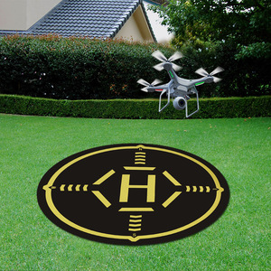 Drone Landing Pad Crystal Velvet <b>Round</b> Non Slip Mat For Outdoor Use - Product Image 1