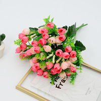 15 Têtes de Fleurs Artificielles en Soie en Forme de Bouton d'Étoile pour Décoration Intérieure - Mini Boutons de Rose, Boutons de Thé, Boutons de Perle - Parfaits pour les Arrangements Floraux et les Séances Photo