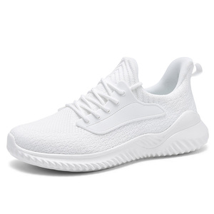 Scarpe da Corsa in Mesh Bianche e Nere da Uomo, Taglie Grandi US 13 14 EU 47 48, Sneakers Atletiche Comode <span class=keywords><strong>per</strong></span> Allenamento e Camminata - Product Image 1