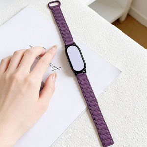Nouveau bracelet magnétique en silicone pour montre connectée Xiaomi <span class=keywords><strong>Mi</strong></span> <span class=keywords><strong>Band</strong></span> 10 9 <span class=keywords><strong>8</strong></span> NFC 12mm - Product Image 4
