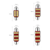 Luces LED TCYATO para Motocicleta, Nueva Luz de Lectura LED Automotriz de Doble Punta, Decodifica Canbus, 36MM 4014 12SMD, Luz para Matrícula