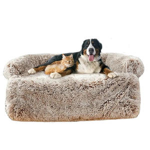 Coussin pour chien chaud d'hiver en fourrure, lit tunnel pour chat, couverture-nid lavable pour animaux de compagnie avec fermeture éclair et fond antidérapant - Product Image 4
