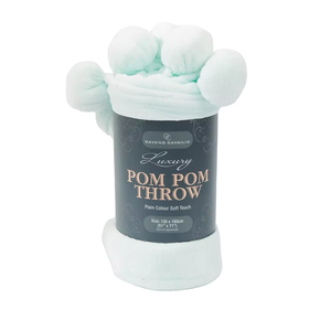 โรงงานจี<span class=keywords><strong>น</strong></span>บ้าน<span class=keywords><strong>น</strong></span>ุ่มสิ่งทูตปอมปอมผ้าห่มพรีเมี่ยมFuzzy Flannelเตียงโซฟาโยนผ้าห่มที่กําหนดเองปอมปอมผ้าห่มขนแกะ - Product Image 3