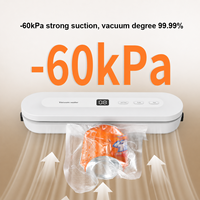 Mesin Vacuum Sealer Makanan QH-73 Grosir Pabrik Pasokan Massal Logo Kustom OEM Layar Digital Mode Basah Kering -60kPa 80W