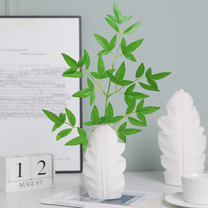 Feuilles d'érable artificielles Ruilisi en soie pour la décoration de la maison et des mariages, petites branches, couleur verte - Product Image 2