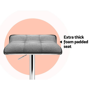 <span class=keywords><strong>Tabouret</strong></span> <span class=keywords><strong>de</strong></span> comptoir pivotant réglable en acier inoxydable, pour la cuisine <span class=keywords><strong>de</strong></span> Cocktail, gris, rembourré - Product Image 4