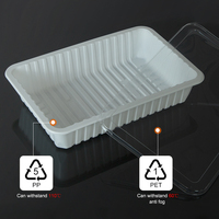 Boîte alimentaire en plastique jetable Conteneur alimentaire à emporter 3600ml Boîte à lunch Boîte à bento avec couvercle