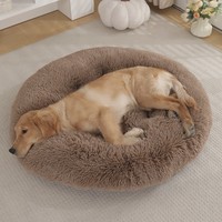 Coussin de canapé pour animaux de compagnie de luxe, style moderne, grande taille, personnalisable (tailles moyennes à XL), motif uni, accessoire en peluche pour l'hiver, pour chats