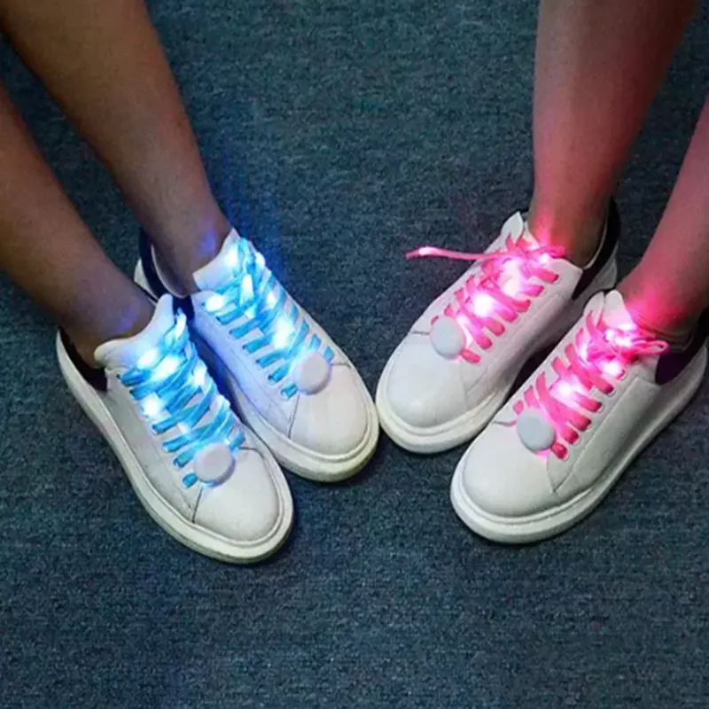 LED Shoelaces Light UP Laces 3 Modes 7 Colors Outdoor Sports LED Shoelace Multicolor