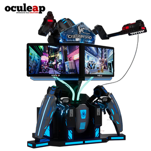 เครื่องเล่นเกมอาร์เคด Oculeap <span class=keywords><strong>VR</strong></span> 5D ปี 2027 เครื่องจำลองการยิงปืนเสมือนจริงกลางแจ้ง สำหรับสองคน 12D ปืนยิงในร่ม สนามเด็กเล่นในร่ม - Product Image 4