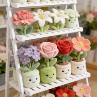 Jouets en peluche personnalisés kawaii, dessins animés, anime, fleurs en pot, animaux en peluche pour enfants, cadeau pour enfants