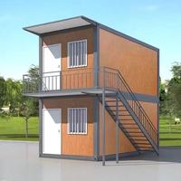 Maison conteneur à double étage à assemblage rapide, cabane préfabriquée pour bureau de chantier