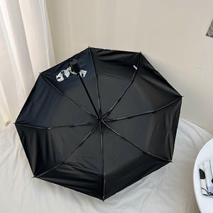Paraguas Plegable Portátil Ultraligero de Doble Uso, Protección UV, Contra Sol y Lluvia, de Goma Negra con Diseño de Panda para Mujer - Product Image 4
