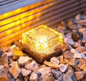 Outdoor Underground <strong>Light</strong> Fixture Glass <strong>Brick</strong> RGB White Warm White Pathway <strong>Solar</strong> <strong>Light</strong> - Product Image 3