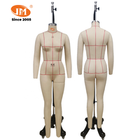 Gran oferta, maniquí femenino, Torso de cuerpo completo, cubierta de tela, tamaño 38, costura sin cabeza, pantalla a medida, diseño de ropa, lona, fibra de vidrio
