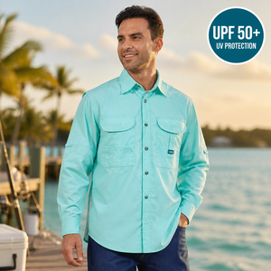 Chemise <span class=keywords><strong>de</strong></span> pêche à manches longues pour homme, protection solaire UPF50+, velcro réglable, maille respirante, multi-poches, chemise <span class=keywords><strong>de</strong></span> pêche en plein air, logo personnalisé - Product Image 5