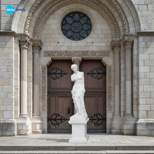 Statue de Vénus de Milo en marbre blanc de conception européenne faite à la main, surface personnalisable, sculpture durable pour la maison, le jardin et l'extérieur, 5 ans - Product Image 4