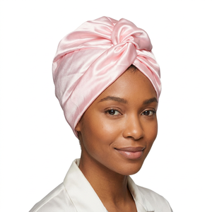 Gorro de Dormir de Seda 100% con Logotipo Personalizado para Mujer, 22 Momme, con Banda Elástica, de Lujo, para Uso Diario, Unisex - Product Image 2
