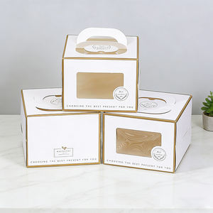 Boîtes pliantes personnalisées pour gâteaux et desserts, emballages cadeaux en carton de qualité alimentaire pour Noël - Product Image 4