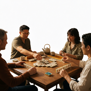 Fichas de Mahjong Acrílicas, 160 Piezas, Juego Portátil Moderno y Retro para Entretenimiento en el Hogar y Viajes - Product Image 1