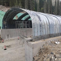 Tuyau métallique ondulé pour applications de drainage routier, section ronde galvanisée à chaud avec service de cintrage
