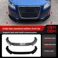 Kit carrosserie avec protections d'angle de spoiler avant pour Audi A3 8P (versions standard et modèles récents 2008-2012) – Pièces en fibre de carbone noir piano