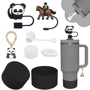 Ensemble d'accessoires pour gobelets de 30oz et 40oz à la mode de dessin animé comprenant <span class=keywords><strong>2</strong></span> bouchons en paille en silicone, 1 bouchon de déversement et 1 chaîne - Product Image 1