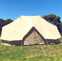Camping en plein air de luxe étanche empereur cloche tente toile coton Safari grande yourte tente pour le glamping en famille