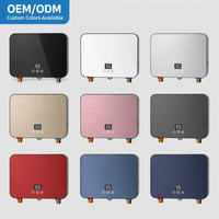OEM/ODM Pemanas Air Listrik Instan 6KW/220V untuk Wastafel Dapur dengan Layar LED, Elemen Pemanas Aluminium Cor, Plastik Rumah Tangga, Bahasa Inggris