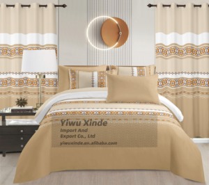 Ensemble de literie floral de luxe Collection de draps de lit King Size 8 pièces avec <span class=keywords><strong>drap</strong></span> et <span class=keywords><strong>drap</strong></span> housse pour la conception moderne de la chambre principale - Product Image 3