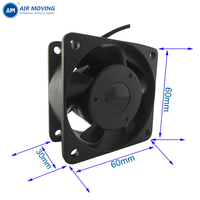 Ventilateur de refroidissement AC industriel AM6030H2B silencieux à cadre métallique avec roulement à billes 60x60x30mm, moteur AC 110V 220V, 6030mm