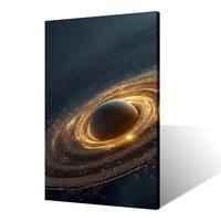 Peinture sur toile HD Giclée sur mesure, motif trou noir et vide cosmique, pour décoration murale de salle de jeux et appartement moderne