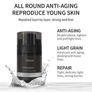 Crème de Nuit Hydratante Anti-Âge au Collagène, Vitamine E et Acide Hyaluronique pour Hommes, Marque Blanche, pour Tous Types de <span class=keywords><strong>Peau</strong></span> - Product Image 3
