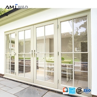 Porte Esterne a Battente Commerciali NFRC, Porte d'Ingresso per Patio con Doppio Vetro, Porta Francese in Alluminio