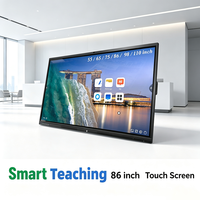 Tableau interactif intelligent rétroéclairé D-LED 4K à écran tactile 40 points de 65, 75, 86, 98 et 110 pouces pour les conférences et l'école