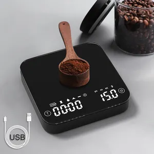 Doğru şarj edilebilir 2kg/0.1g Mini taşınabilir çok fonksiyonlu Led ekran ofis ev mutfak zamanlayıcı dijital kahve ölçeği