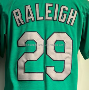 Pronto per la spedizione Cal Raleigh bianco maglia da Baseball americana cucita di migliore qualità - Product Image 3