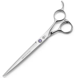 Taiwan refinement trimming straight scissors 7-inch Japanese imported vg10 high-grade trimming scissors for pet beauticians
