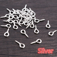 Lot de 200 mini-épingles à œil, crochets, œillets, vis filetées, 8 couleurs, fermoirs, crochets, accessoires pour la fabrication de bijoux DIY