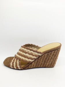 Sandales en <span class=keywords><strong>raphia</strong></span> Sexy à bout ouvert pour femmes sandales à bout carré été fermeture à enfiler résistant à l'usure respirant anti-dérapant pantoufle d'extérieur - Product Image 4