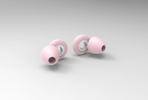 Bouchons d'oreilles réutilisables en silicone blanc de type flange à enfiler pour le sommeil, réduction du bruit, atténuation de la sensibilité, protection contre le ronflement et les voyages - Product Image 3