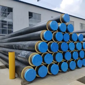 أنابيب فولاذية من رغوة البولي يورثان HDPE للتدفئة الحرارية مدفونة مباشرة أنابيب حرارية ASTM A106/A53 GR.B