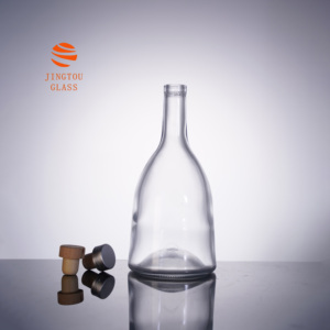 Vente en gros d'usine OEM, bouteilles en verre personnalisées de luxe pour rhum, <span class=keywords><strong>whisky</strong></span>, <span class=keywords><strong>alcool</strong></span>, tequila, 500 ml, 700 ml, 750 ml, avec bouchons en liège - Product Image 4
