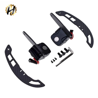 Volant de voiture noir de luxe HZ en fibre de carbone avec palettes de changement de vitesse magnétiques Plug & Play pour Chevrolet Corvette C7 Camaro LT1 RS Extender